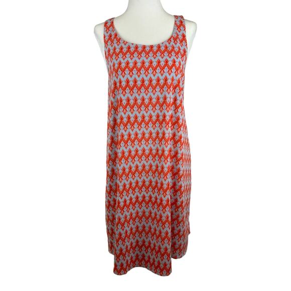 Alice + Olivia Sleeveless Shift Dress in Orange Blue Sz‎ S | Bold Flowy Vibrant - Picture 1 of 14